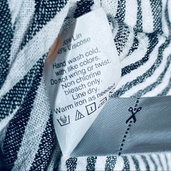 Mini Dress MADEWELL Stripe-Play Button-Back Tee Linen xsmall style g5305 - Picture 8 of 13